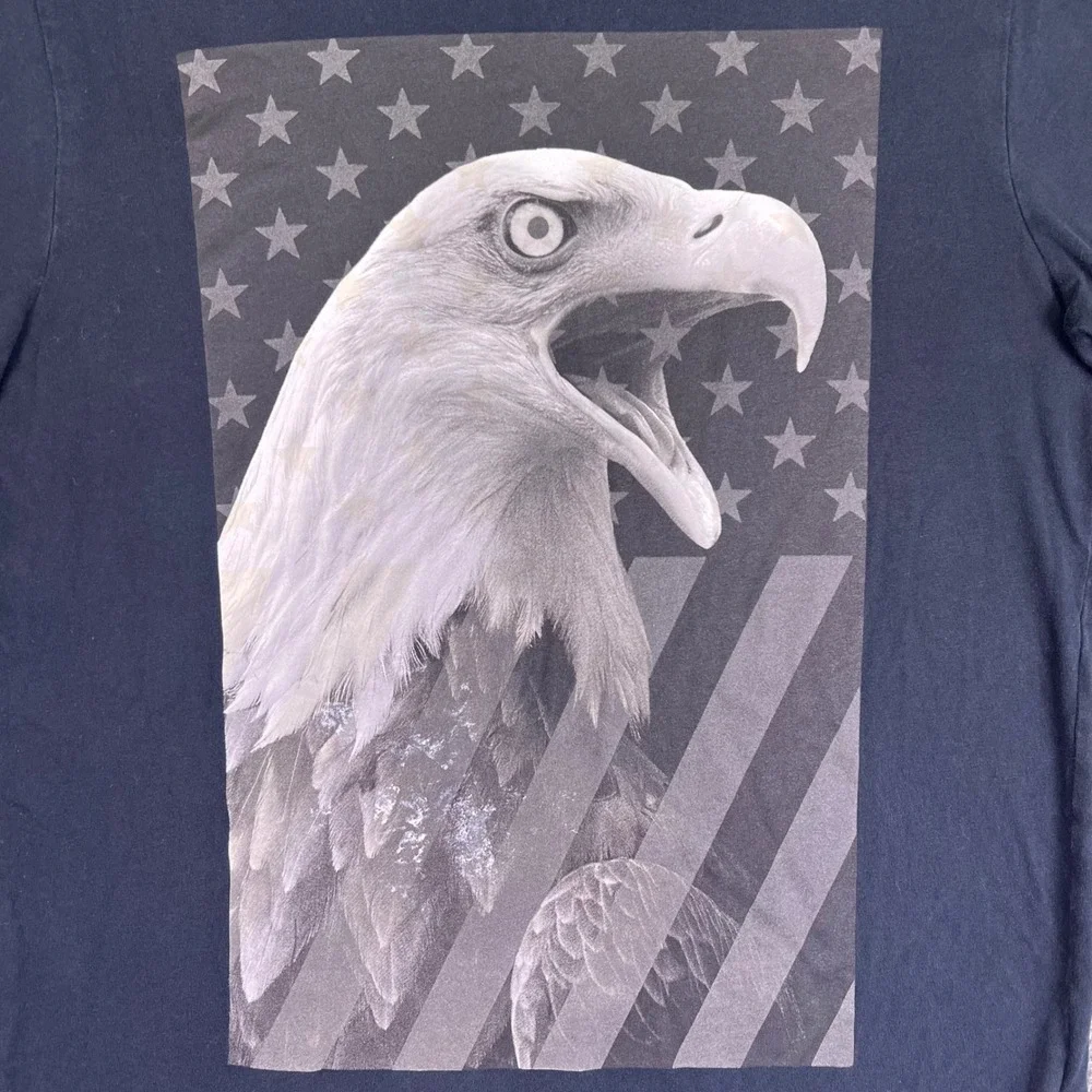 Nike Shirt Men M Navy USA Olympic Eagle Graphic Athletic Cut Casual Short Sleeve